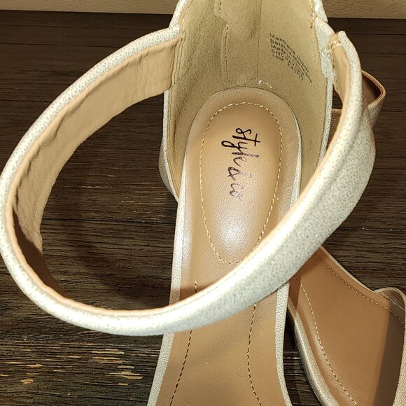 STYLE CO Women's Paycee Two-Piece Dress Sandals PLATINO 10M - Picture 3 of 13